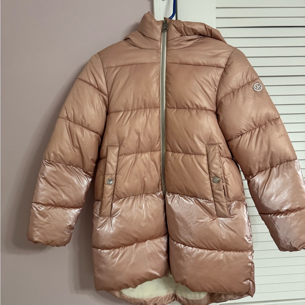 Michael Kors Shiny Tan Puffer Jacket